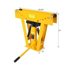 12 Ton Hydraulic Pipe Bender, Steel Exhaust Pipe Bender with 6 Precision Dies&hellip;