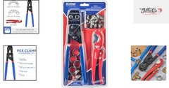 Durable PEX Cinch Tool with Ratchet Function & 30 Clamps for Seamless Plumbing