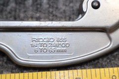Ridgid Pipe Cutter Aluminum 65S 1/4&Prime; to 2 5/8&Prime; OD Quick Action Tubing Cutter