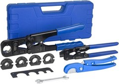 PEX Crimping Tool Full Size Kit 3/8 Inch 1/2 Inch 5/8 Inch 3/4 Inch & 1 Inch W/