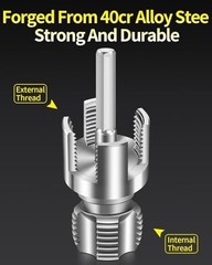 3PCS Internal & External Pipe Threading Tool Set, 1/2&rdquo; 3/4&rdquo; 1&rdquo; PVC Plastic&hellip;