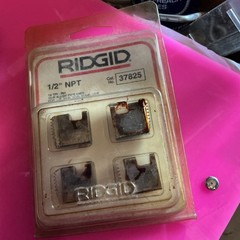 37825 1/2&Prime; 12R NPT Ridgid Alloy Pipe Threading Dies Set 4 USA
