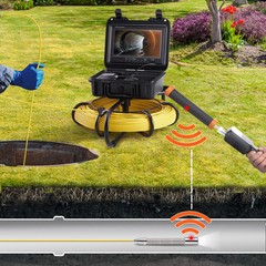 9 In 300ft /91.5m Sewer Camera Pipe Inspection Camera w/ 512hz Sonde