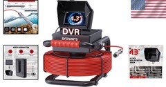 High-Definition 4.3&rdquo; Drain Inspection Camera with 145-Degree View&mdash;30m Length