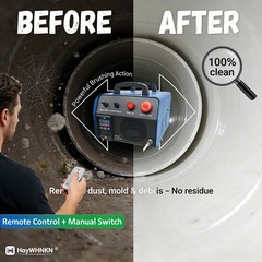 Portable 2&Prime;-40&Prime; HVAC Duct Cleaning Machine 49ft Flexible Shaft w Rotating Brush