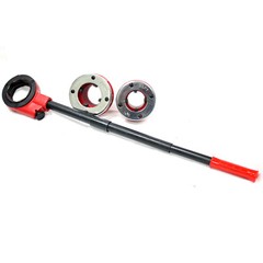 2pc BSPT PLUMBING HAND RATCHET PIPE THREADER 1-1/2&Prime; & 2&Prime; DIE HEAD ALLOY DIES