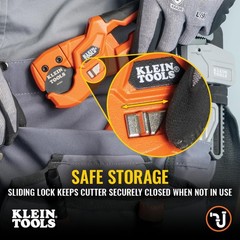 Klein Tools 50043 PEX Pipe and Tubing Cutter, 1-Inch I.D. Cutting Orange