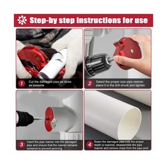 8-Piece PVC Pipe Reamer Kit with 1/2 Shank