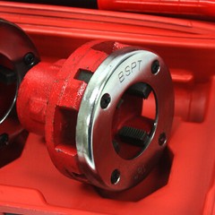 2pc BSPT PLUMBING HAND RATCHET PIPE THREADER 1-1/2&Prime; & 2&Prime; DIE HEAD ALLOY DIES