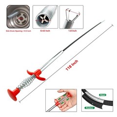 118&Prime; Flexible Grabber Claw Tool Reacher, Drain Snake Hair Drain Clog Remover &hellip;