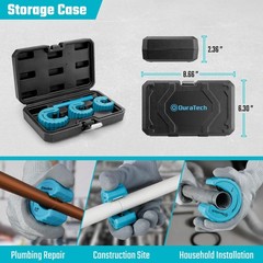 DURATECH 4-Piece Copper Tubing Cutter Set, Pipe Tool, Includes 1/2&Prime;,&hellip;