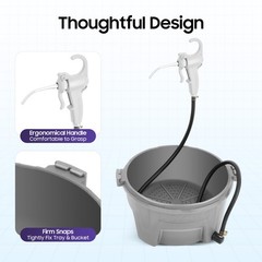 Handheld Oiler Bucket Oil Gu-n Kit, Heavy-Duty Hand Held Oiler Bucket Tool