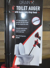 DrainX 6 Foot Toilet Auger | Manual or Drill Powered