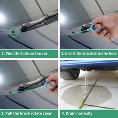 3 pcs Auto Sunroof Drain Cleaning Tool, 120 Inch Long Flexible Tube Cleaning Bru