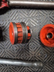 RIDGID 12 R PIPE THREADING DIE SET 1/2&Prime;-2&Prime; w Handle & Ratchet & Craftsman Die