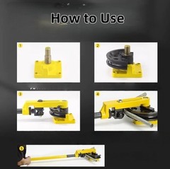 Manual bending machine 3/8 to 1 Inch With 7 Dies Heavy Duty Tube Bender
