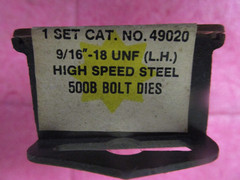 Ridgid 49020 9/16&Prime; -18 UNF &ndash; Left Hand &ndash; High Speed Steel 500B Bolt Dies
