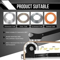 Tube Bender Tool &ndash; Manual OD Tubing Bending 3 Size 1/4 5/16 3/8 180 Degree Lever