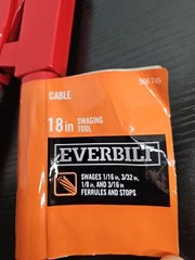 Everbilt 18 in. Swaging Tool 566 745 Swages 1/16&rdquo;, 3/32&rdquo;, 1/8&rdquo;, & 3/16&rdquo;