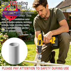 Pipe Tapping And Threading Tool,2 Piece Pvc Pipe Threader Kit For