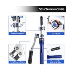 Hydraulic Copper Pipe Tube Fittings Crimping Tool with 30&deg; Angle Jaw with1/