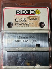 Ridgid 48240 9/16&Prime; -12 UNC High Speed Unv Bolt Dies Right Hand
