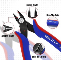 5 Pack Diagonal Cut Pliers &ndash; Mini Side Wire Cutters Snips for Crafting Electrica