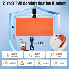 【Integrated Design】PVC Heat Blanket 2&Prime; to 3&Prime;,5 Year Warrnaty,Heat from 195 ℉ for