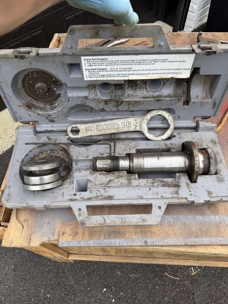 Ridgid 918 48405 Drive and Groove Roll Set for 8-12&rdquo; Pipe