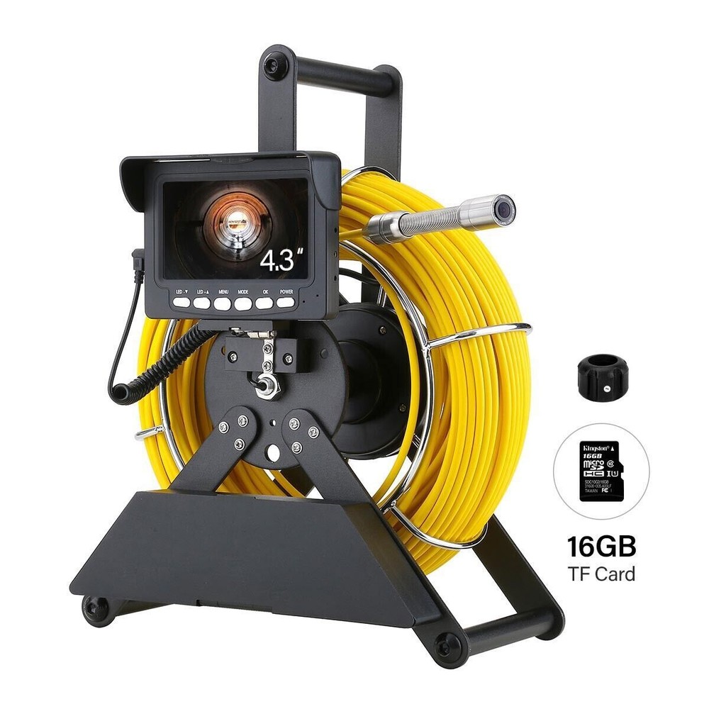 30M Pipe Inspection Camera Sewer Camera Video Endoscope 4.3&Prime; Monitor 22mm Probe