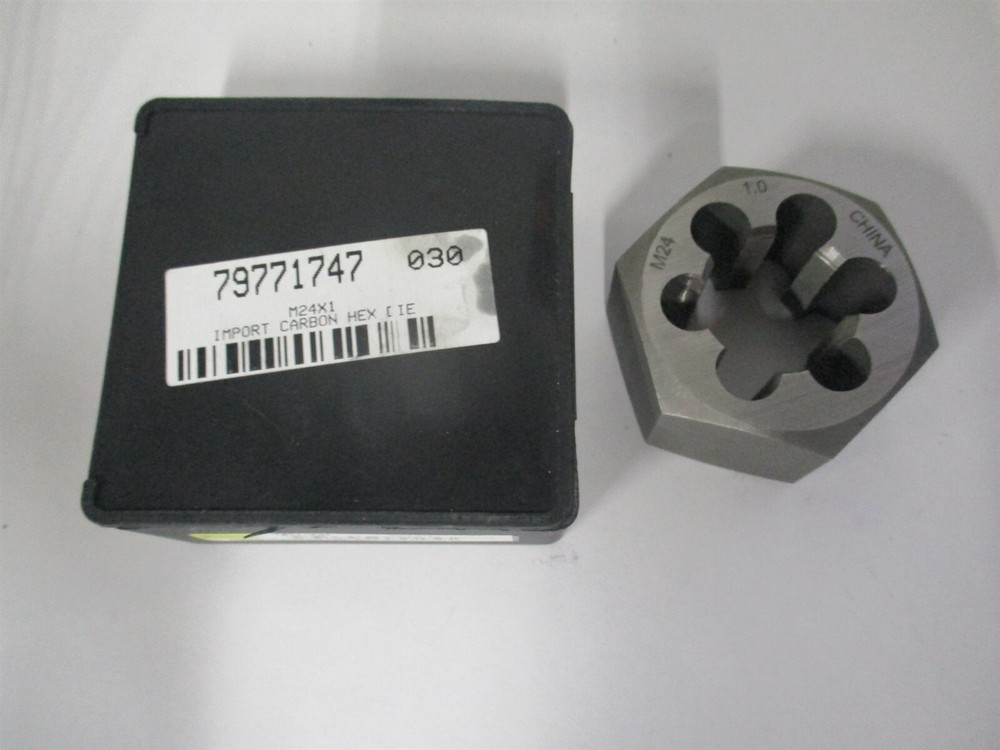 (364-0240) M24x1.00 1-13/16&Prime; x 1&Prime; Carbon Steel RH Thread Hex Rethreading Die