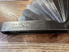 Proto #000AA 1/2&Prime; x 3&Prime; Master Feeler Gauge Set with Steel Holder