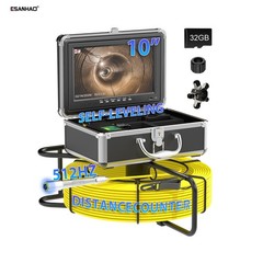 30M Pipe Inspection Camera 512hz Drain Sewer Camera w/ Meter Counter 10&Prime; Monitor