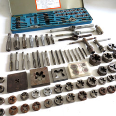 Large Lot of 117 Vintage Tap Die Pipe Threader Machinist Threading Tools