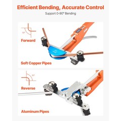 Uimoso Ratcheting Pipe Bender Kit for Aluminum Tubing with Forward and Reverse