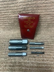 Vintage Ridgid 883 6 Piece Threaded Pipe Extractor Set W/ Case &ndash; Nice