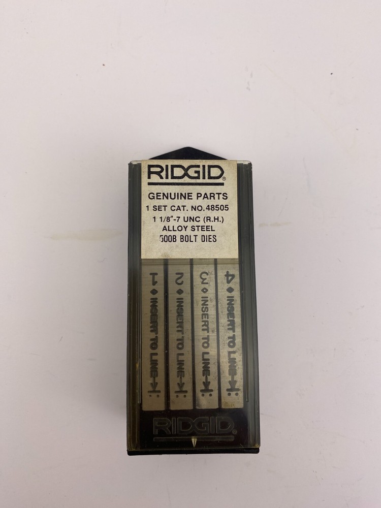 Ridgid 48505 Bolt Dies 1-1/8&Prime;-7 UNC (RH) 500B Alloy Steel