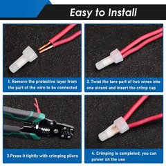 580Pcs Closed End Crimp Connector with Wire Stripper Crimping Tool 22-16, 16-14,