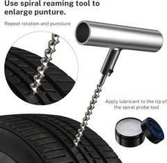Flat Tire Repair Kit 31 Pcs &ndash; Car, Motorcycle, ATV, Jeep Tire Repair Tools