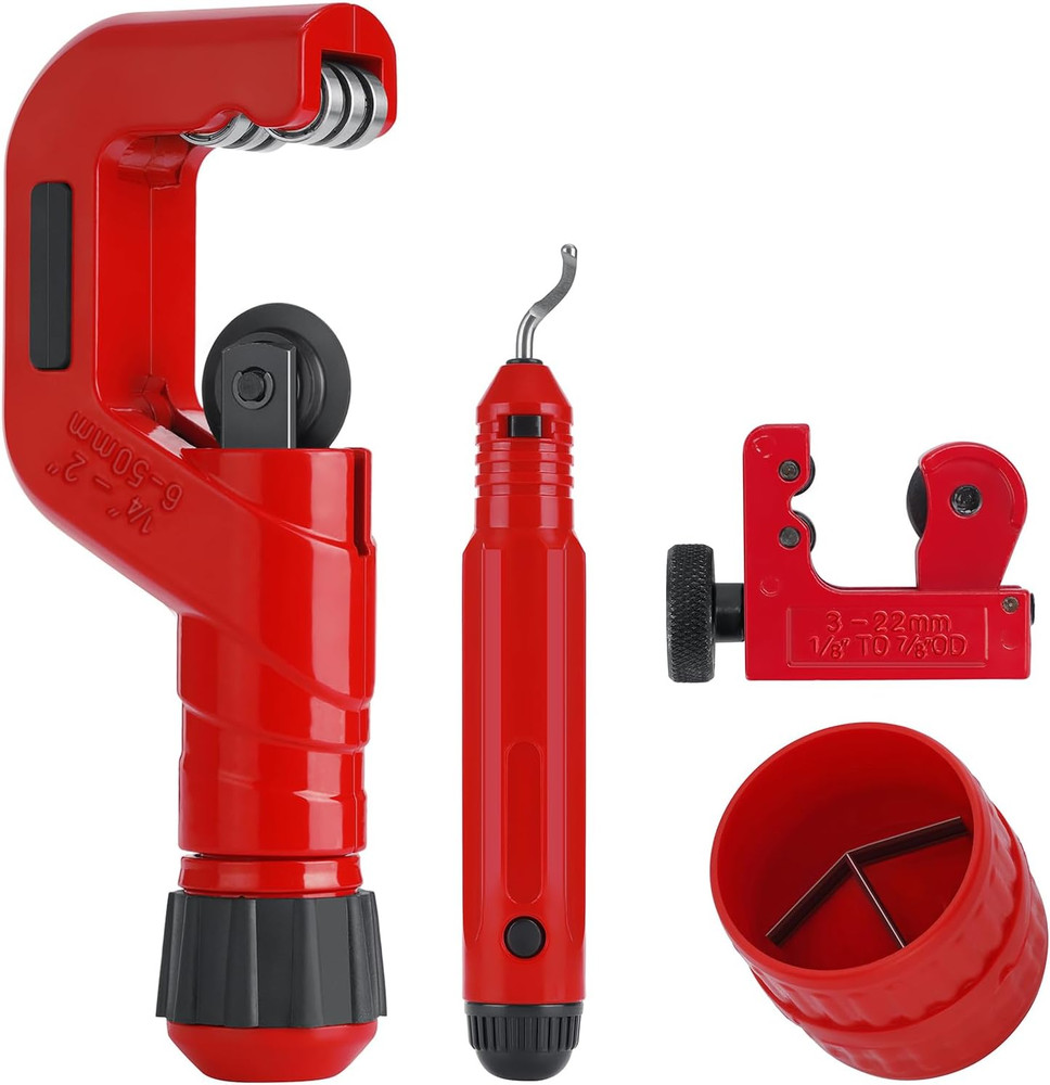 4-1 Tubing Cutter Set, Heavy Duty Pipe Cutter 1/4&Prime;-2&Prime; OD, Mini Pipe Cutter 1/8&Prime;-