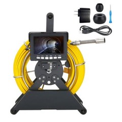30M Sewer Drain Pipe Inspection Camera 17mm Video Endoscope Camera 4.3&Prime; Monitor