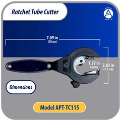 Appli Parts APT-TC115 Ratcheting Tube Cutter 5/16 a 1-1/8 in (8 a 29 mm) for Cop
