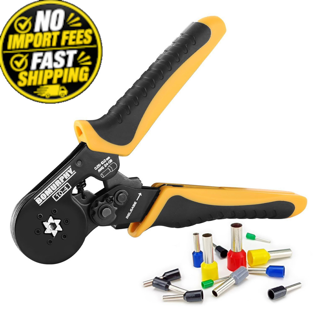 Ferrule Crimping Tool Kit with Wire Connectors, AWG24-8 0.25-10mm&sup2;/24-8AWG