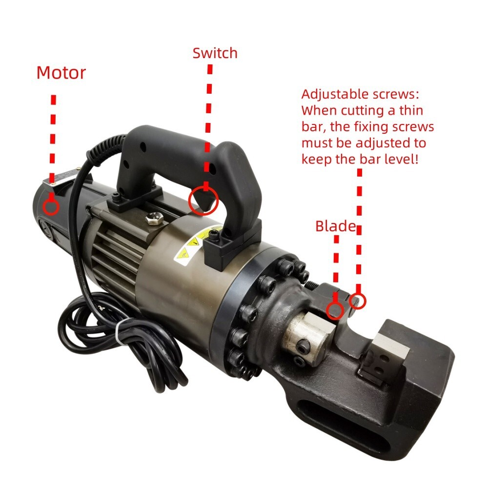 Portable Rebar Cutting Machine 110V 3000W Electric Steel Bar Cutting Machine