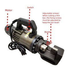 Portable Rebar Cutting Machine 110V 3000W Electric Steel Bar Cutting Machine