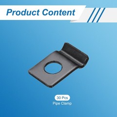 30Pcs 2mm Pipe Strap Carbon Steel Conduit Strap, Black