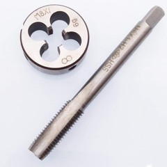HSS M8 x 1mm Tap And M8 x 1.0mm Die Metric Thread Right Hand Repair Tool