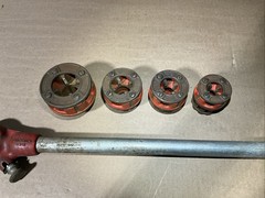 Ridgid OO-R 3/8&rdquo; Thru 1&Prime; NPT Exposed Ratchet Threader Set No Chipped Teeth