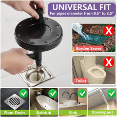 25 Ft Heavy Duty Drain Auger & Plumbing Snake, Sewer Snake for Bathtub, Black