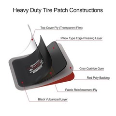 SUNSOUL 20Pcs Radial Tire Patches, 3.15&Prime; x 2.56&Prime; Heavy Duty Tire Patches